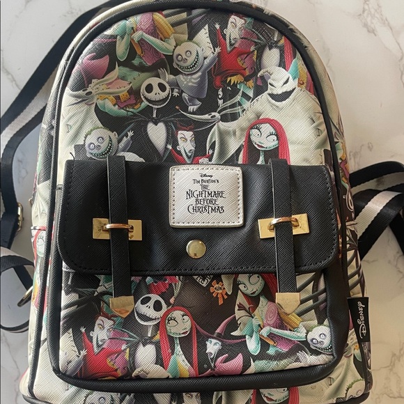 Disney Nightmare Before Christmas Backpack - Black, White, Red - Picture 1 of 9